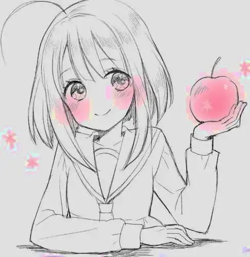 卡通动漫人物简笔画呆萌可爱全身