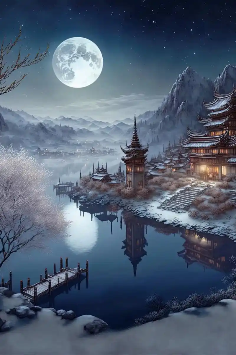 请简单描述下此情此景……#如诗如画#古风#意境#ai绘画#创 - 抖音