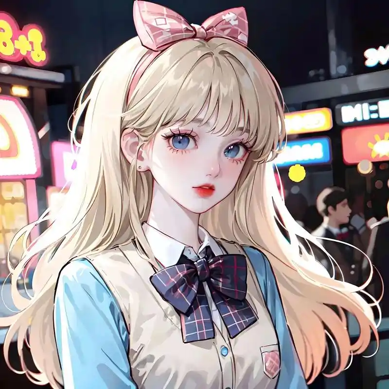 漫画风|漫画学姐.有兴趣和我一起喝杯果汁?#女生头像 #ai - 抖音