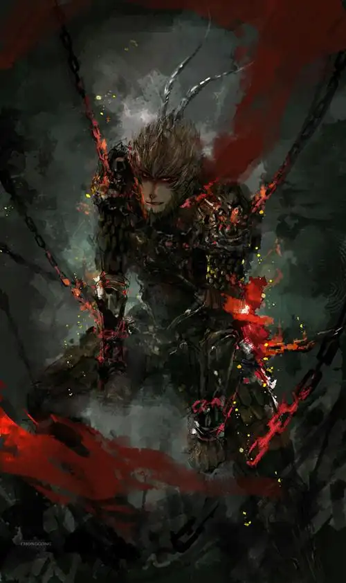 齐天大圣孙悟空,身如玄铁,火眼.