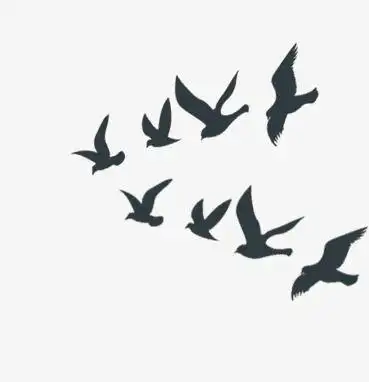 一群大雁南飞的简笔画