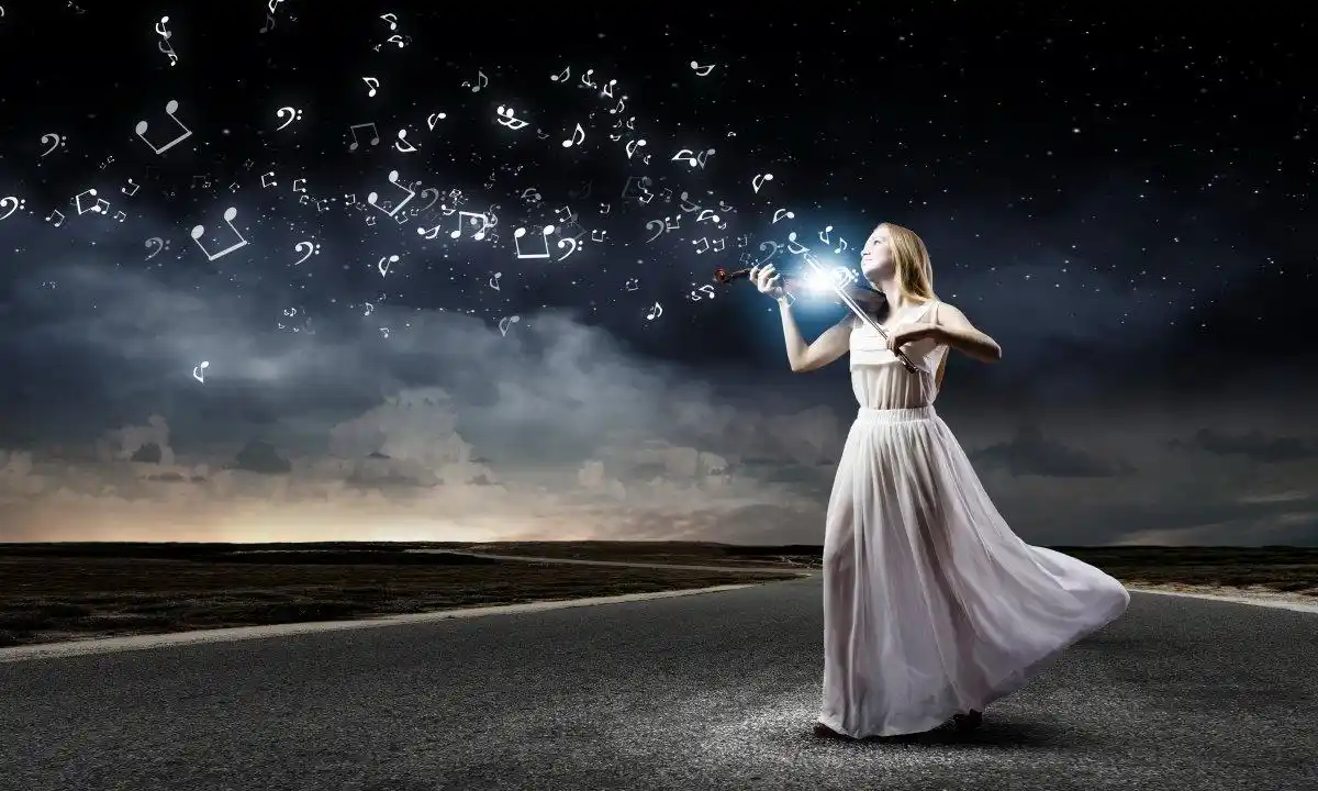 拉小提琴唯美图片,高清图片