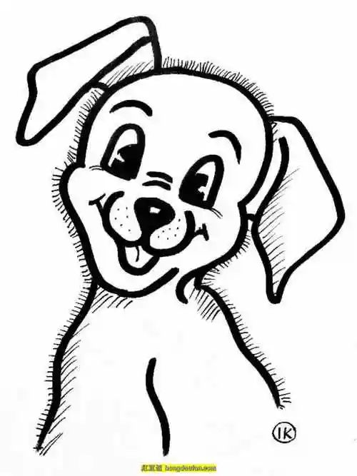 10张可爱的汪汪小狗子幼儿卡通简笔画
