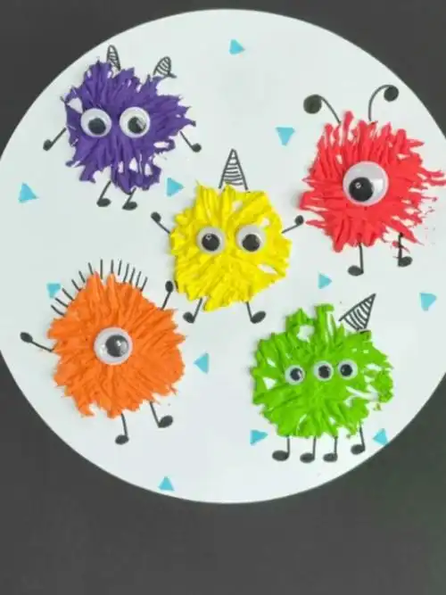 幼儿园小班创意美术可爱的小怪兽