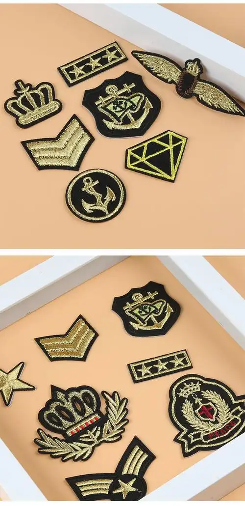 徽章布贴衣服裤子补丁贴服牛仔裤破洞修补贴刺绣布贴图案贴布服牛仔裤