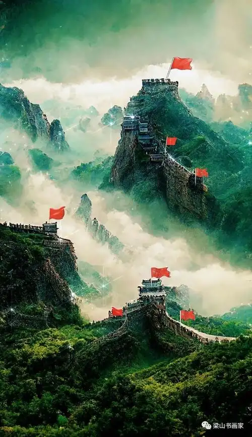 万里长城万里长 壮丽山河新景象