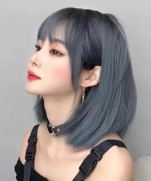 2021超火发色|雾 霾蓝色灰发色显白又不张扬i|i减龄初恋发型搭配"雾霾