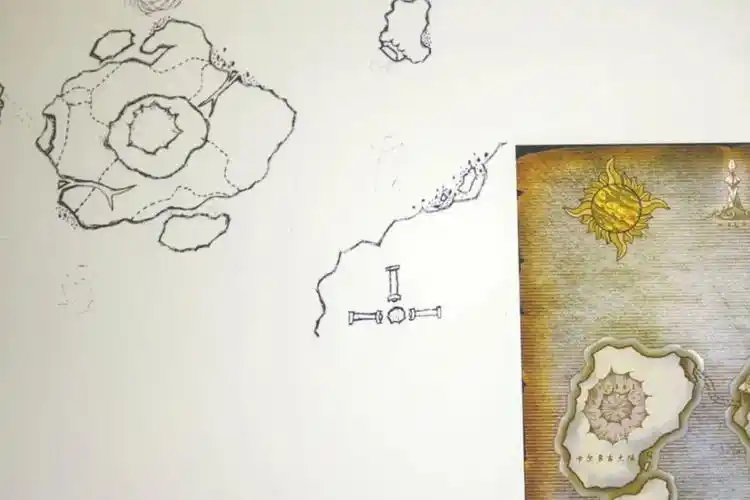 作家:远瞳《黎明之剑》【世界地图】手绘稿及呈现稿作家:卖报小郎君