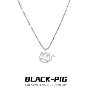 blackpig 小鬼王琳凯同款小恶魔项链男女ins嘻哈吊坠毛衣链配饰潮