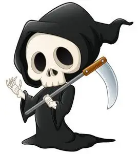 死神卡通挥舞着的手照片