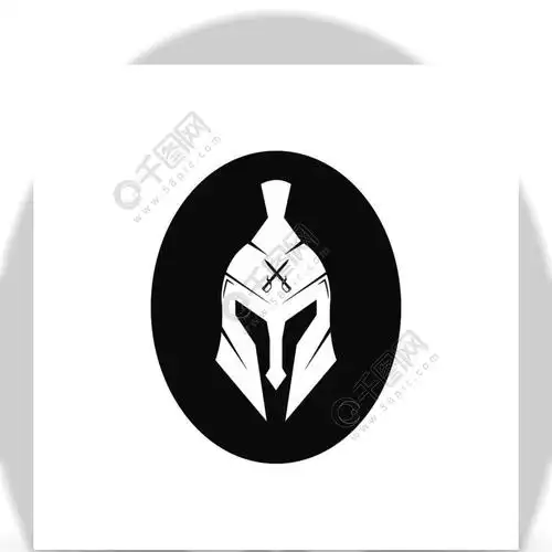 斯巴达人头盔标志图标矢量图设计模板