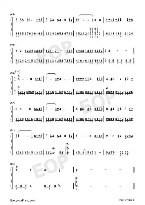 第几个100天-林俊杰双手简谱预览3