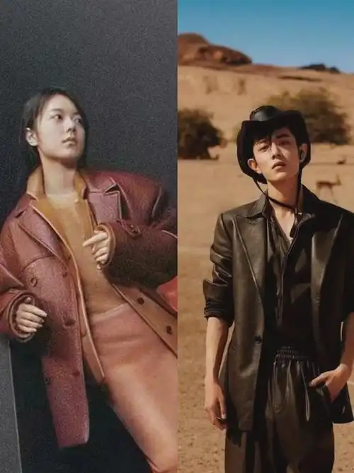 都说赵今麦和肖战很像,最近两个人都穿了皮衣