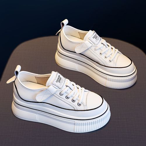 内增高小白鞋女鞋春秋2022新款厚底松糕单鞋休闲今年流行鞋子秋季