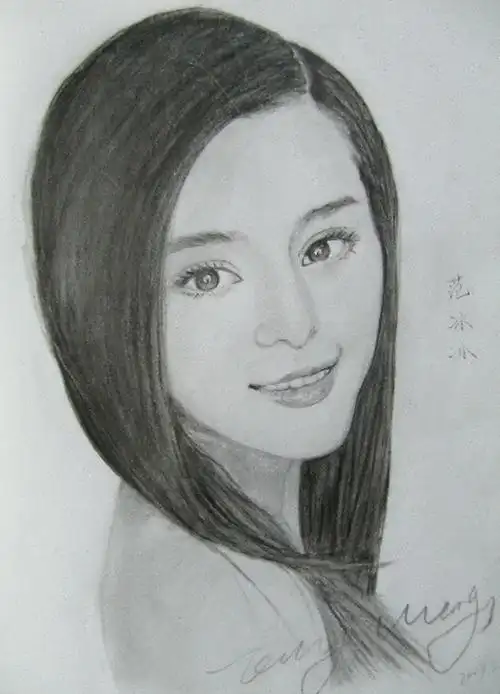 【转载】范冰冰素描
