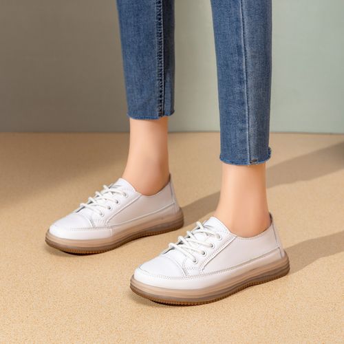 【舒适软底】红蜻蜓女鞋平底百搭小白鞋时尚板鞋女运动休闲鞋