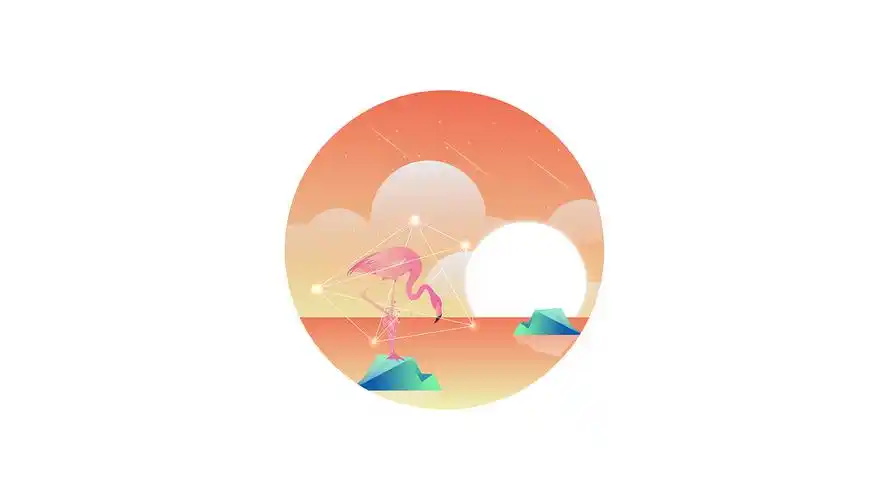 梦幻渐变色插画