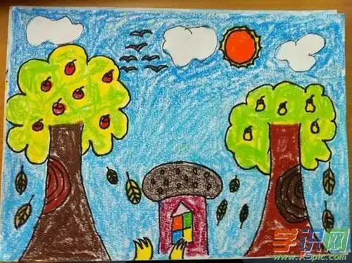 美丽的秋天儿童画简笔画作品图片8