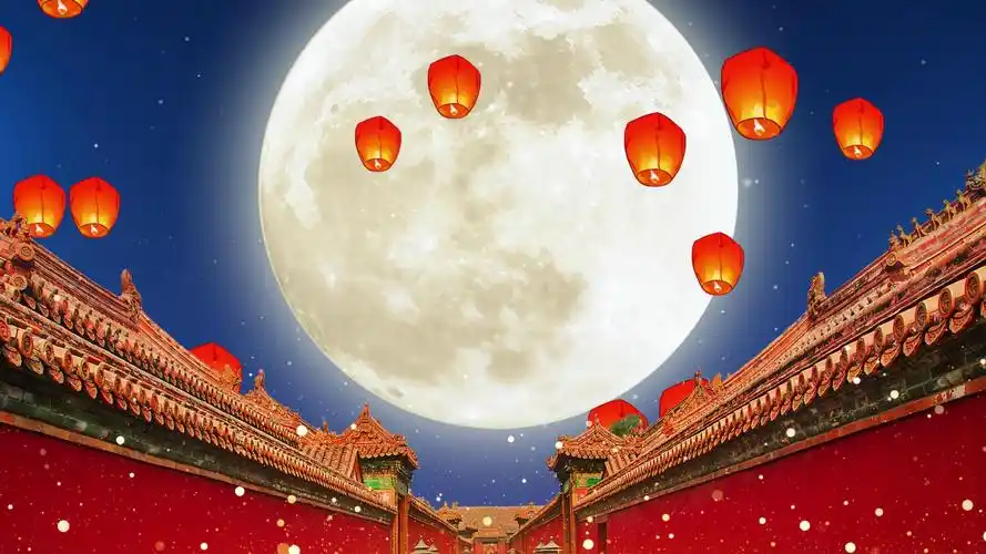 4k中国风新年元宵节祈福孔明灯背景视频_3840x2160_高清视频素材下载