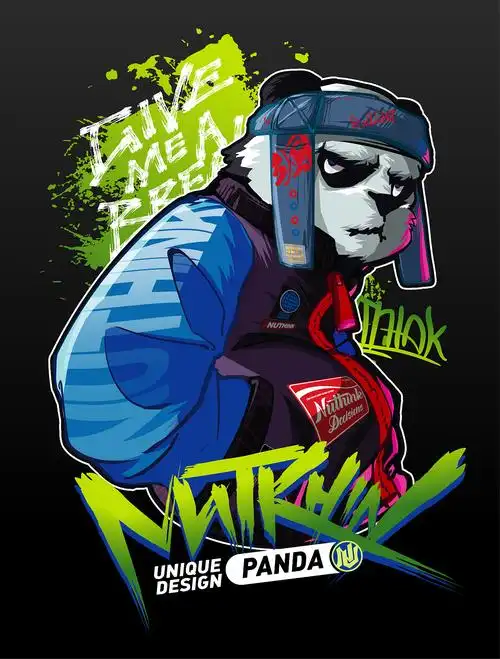 嘻哈熊猫|插画|新锐潮流插画|phorni - 原创作品 - 站酷 (zcool)