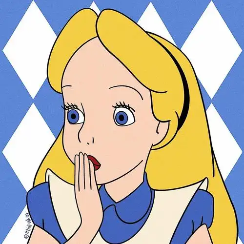 分享一组爱丽丝卡通头像-@时间偏好