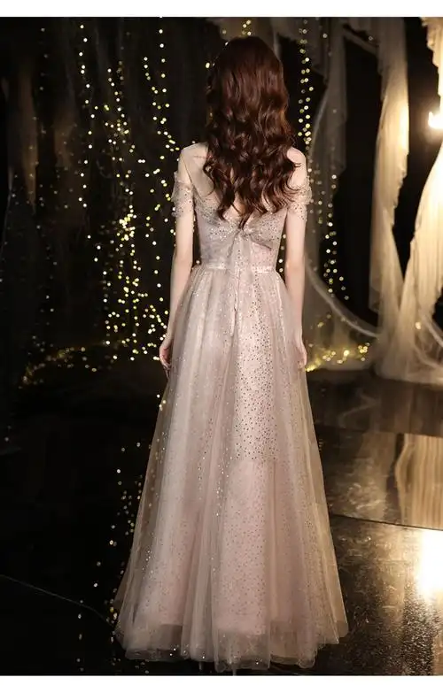 61020265旗舰官方店晚礼服女宴会气质轻奢小众名媛高定法式