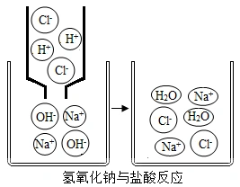 右图是氢氧化钠与盐酸反应的微观示意图请仔细观察分析此图写出一条你