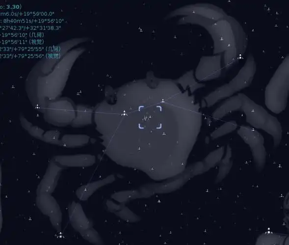 求一份巨蟹座的星象图,稍大一点的,最好能标明和连线,是不是主星就是