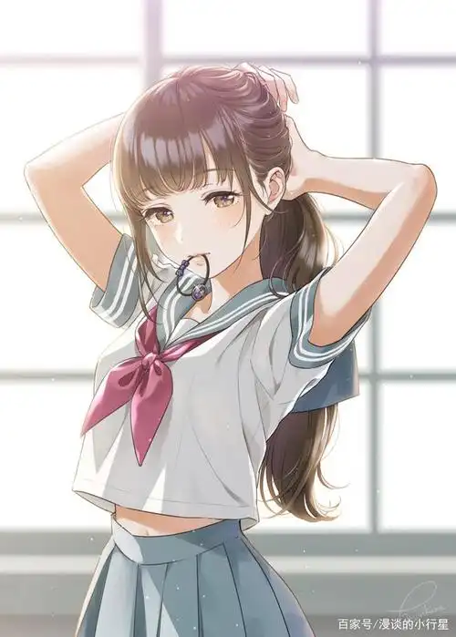 动漫少女,马尾可爱系,超清壁纸推荐!更多可私信!