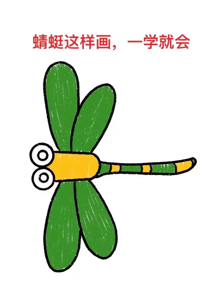 蜻蜓这样画一学就会