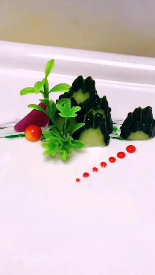 果蔬创意盘饰热菜摆盘创意盘饰美食简单盘饰教程