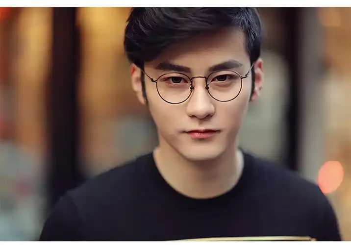 圆眼睛框镜架光学近视眼镜韩版复古眼镜框金属个性潮文艺眼镜男款