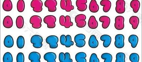 pop艺术字数字0123456789图片