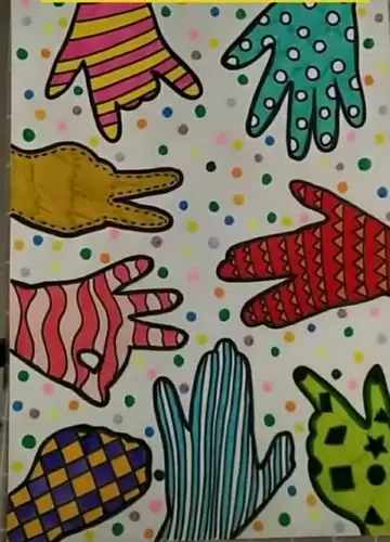 完整示范手掌装饰画