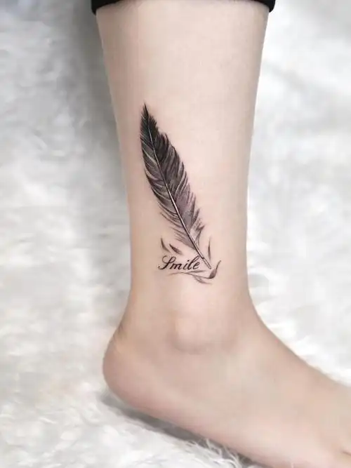清新小羽毛_纹身图案手稿图片_十三的纹身作品集