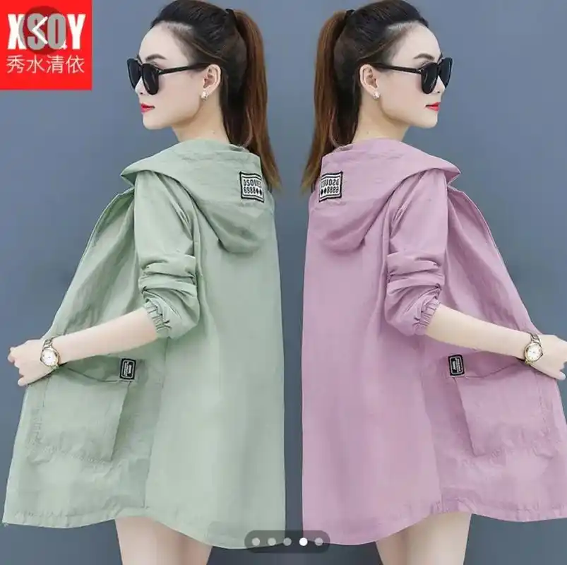 大码女装夏季防晒女新款防晒衣女中长款防紫外线薄款#好货推荐  - 抖