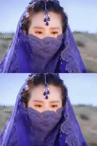 古装剧9位蓝色面纱美人白鹿赵露思谁更媚赵丽颖冷艳热巴遮脸还是顶级