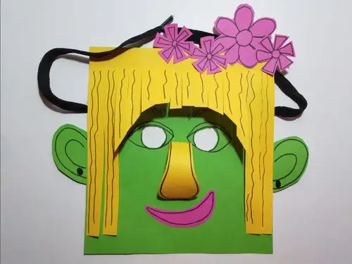 彩纸防护面具,既有遮挡防护的作用,又可以当成儿童玩具起到装饰美化的