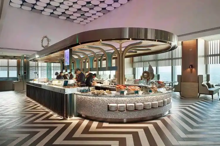 五星级酒店西餐厅布菲台自助餐选餐台_自助餐_五星级酒店