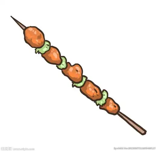 羊肉串烧烤插画
