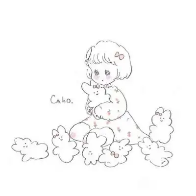 女生卡通人物手绘可爱画师系列  念七