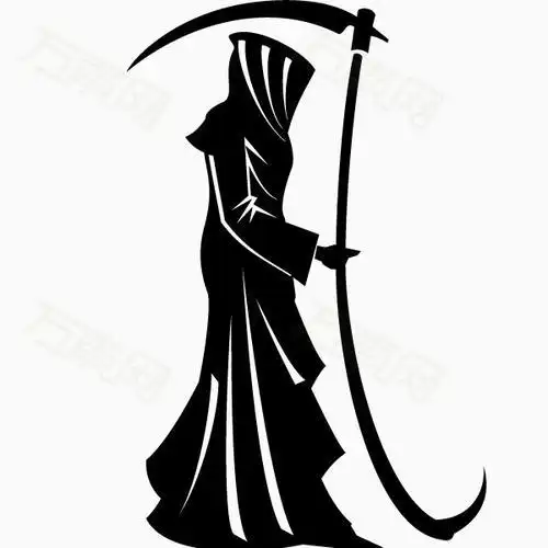 镰刀死神简笔画大图