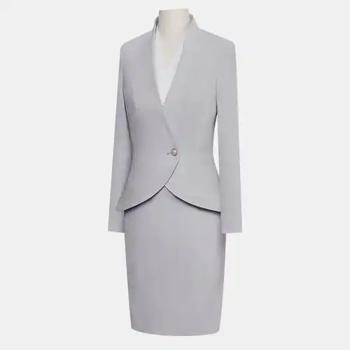 前台ol销售时尚 春秋气质通勤套装 女套裙物业售楼部工作服 - 女装