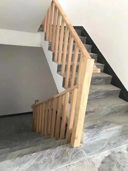 实木楼梯扶手栏杆室内楼梯阳台护栏楼梯护栏装饰围栏家用楼梯m7清水色