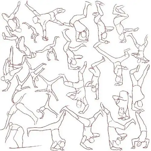 街舞动作画法参考有没有又会画画又会跳舞的小可爱