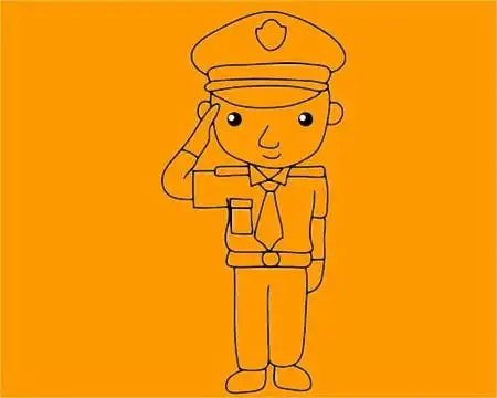 警察叔叔简笔画简单画法步骤图片大全,图片,简笔画-学笔画