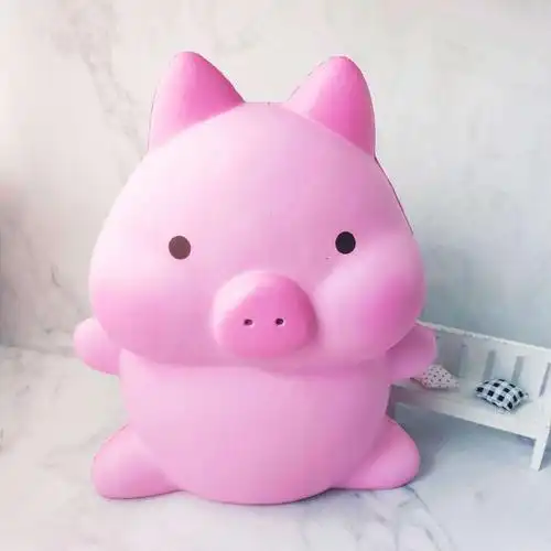 新款 超大慢回弹可爱卡通猪 粉色 pu 减压玩具