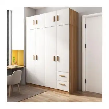 森普顿 衣柜卧室平开门衣柜木质组合简易简约板式家用柜子收纳衣橱