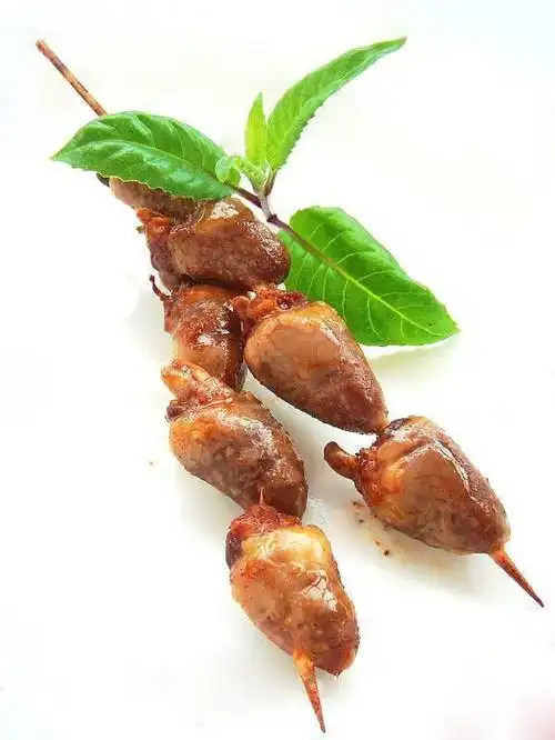 烤鸡心串