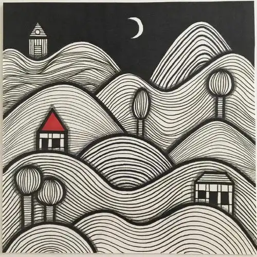 好看的线描装饰画,感受一下线条绘画设计的美感__财经头条